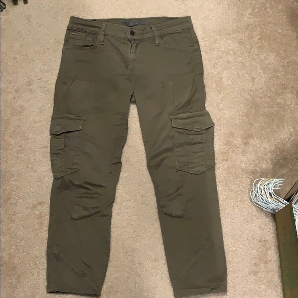 Joe’s army green mid rise cargo capris